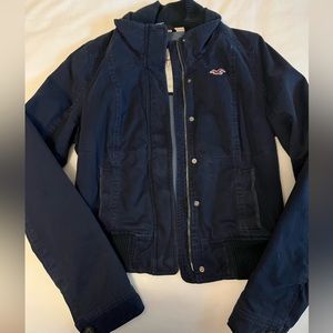 Women’s Hollister Co. Navy Utility Bomber Jacket